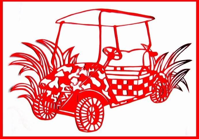 車型剪紙（益高高爾夫車）