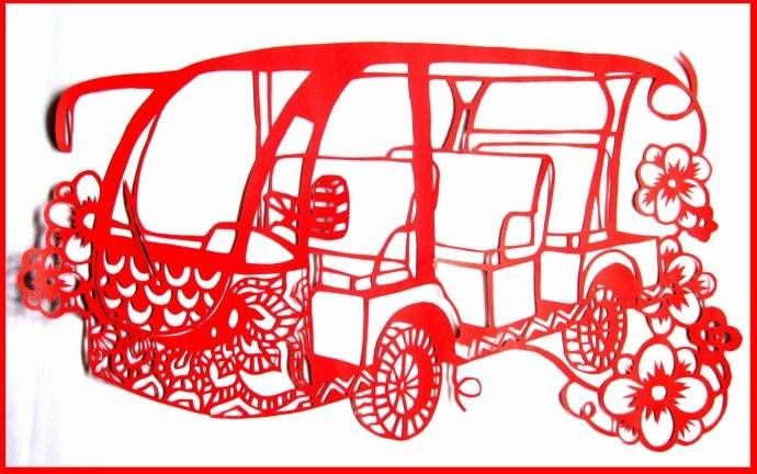 益高車型剪紙（益高電動(dòng)觀光車）